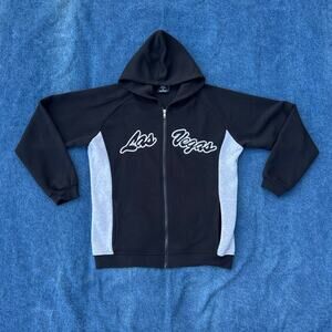 y2k DC Las Vegas embroidered color block hoodie